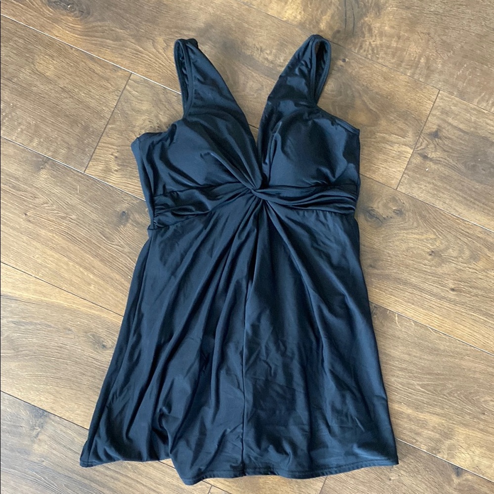 Miraclesuit Black Dress one piece swim - see measurements!